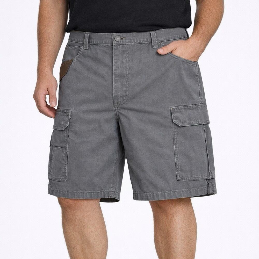 Wrangler Workwear Cargo Shorts Gray Ripstop Men’s Size 40 Utility Hiking Casual - Picture 2 of 16